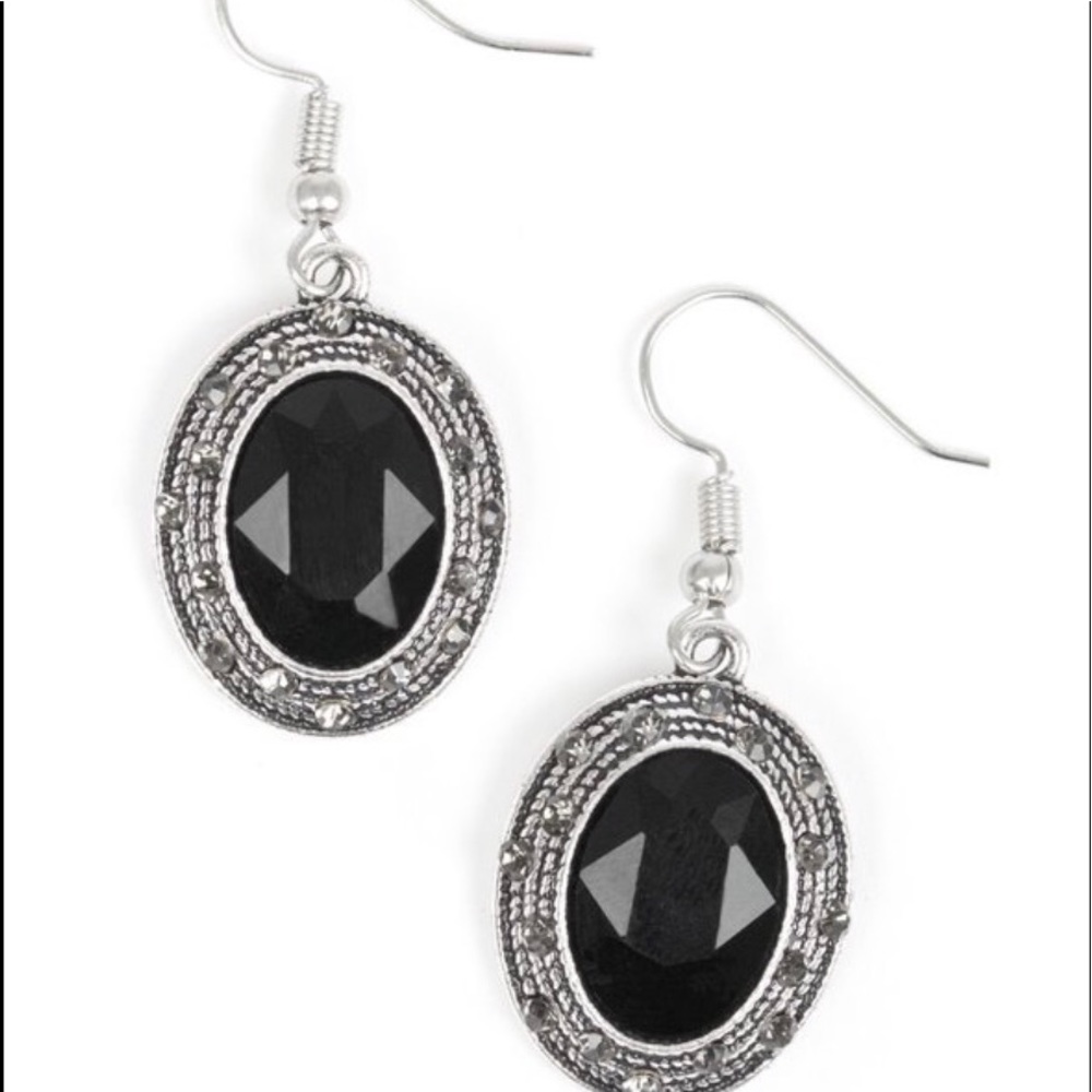 East Side Etiquette - Black Earrings - Picture 2 of 2